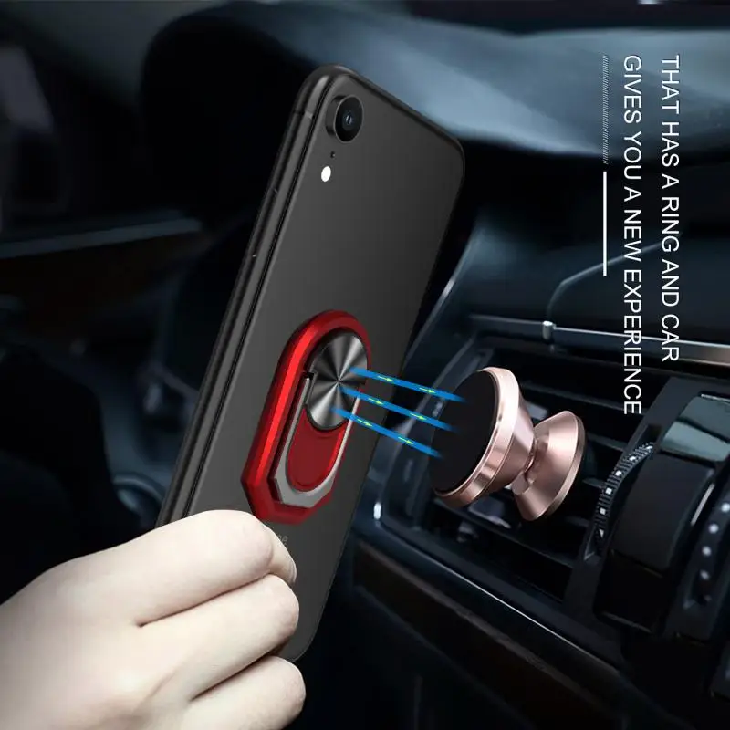 Многоцелевой держатель для мобильного телефона на 360 градусов, автомобильный держатель на вентиляционное отверстие, подставка, вращающийся магнитный держатель телефона с кольцом на палец, кронштейн