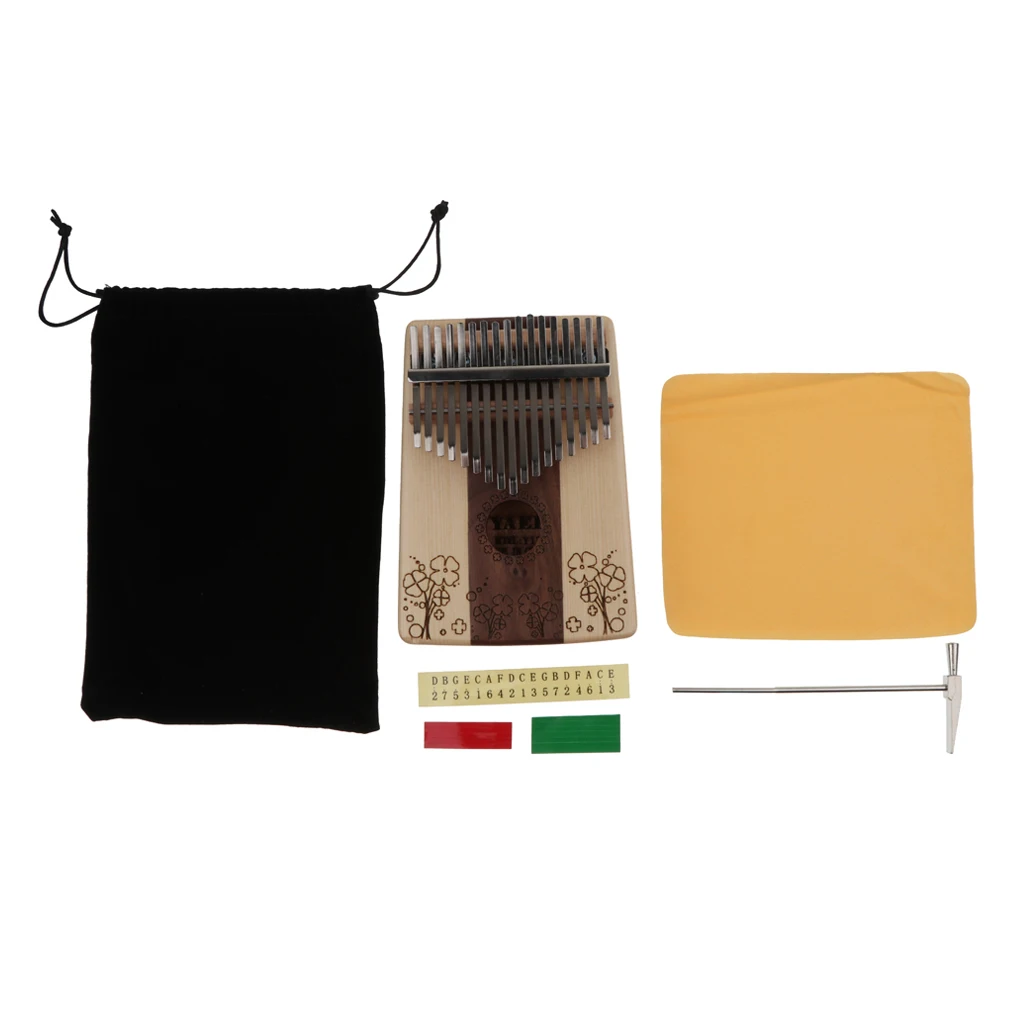 Kalimba 17 Key Thumb Piano Wood Mbira Mbrimba Finger Percussion Musical Instruments for Beginners Advanced Players