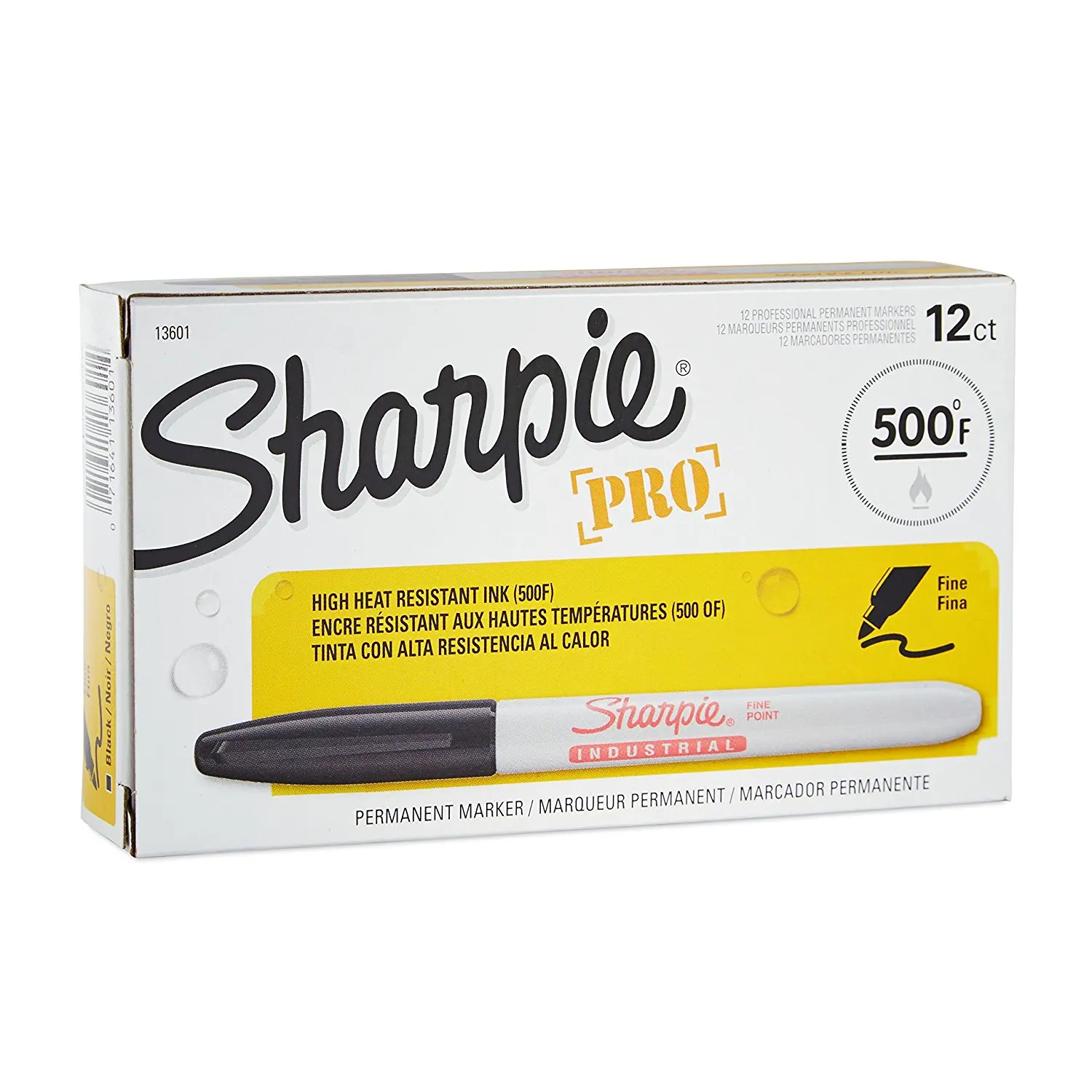 Промышленные перманентные Маркеры Sharpie 12 шт./лот тонкие черные чернила с нагревом