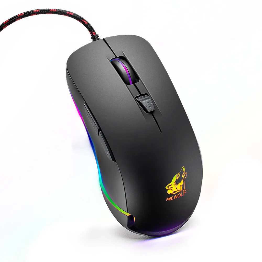 Ouhaobin проводная мышь 4000DPI оптическая Usb эргономичная игровая RGB светодиодный