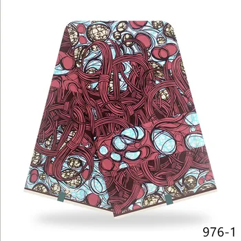 

high Quality african wax material Nigeria Ankara African Wax Prints Fabric Wax African wax 100% Cotton wax 6 yards/pieces 976