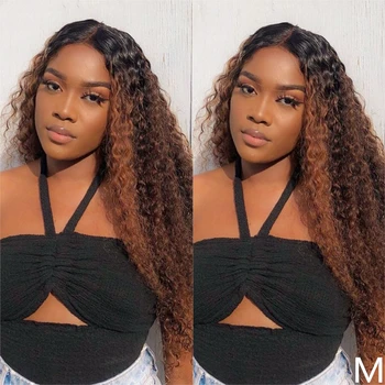 

ALICE Curly 13x6 13x4 Lace Front Human Hair Wigs With Baby Hair Pre Plucked 130 150 Density Non-Remy Brazilian Hair For Women