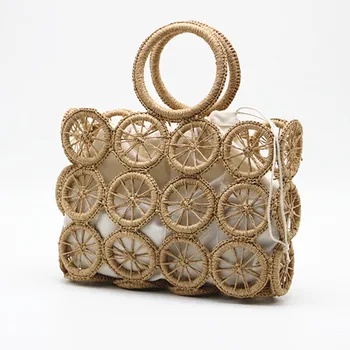 

2020 Beach Straw Bags for Women Summer Rattan Bag Handmade Hollow Woven Beach Bag Casual Bohemia Bali Handbag bolsos mimbre