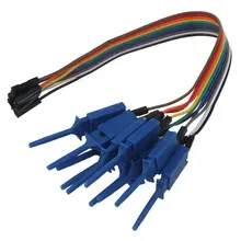 10 pin DuPont головы Тест Крюк плоский тест крюк клип Тест Крюк логический анализатор крюк синий