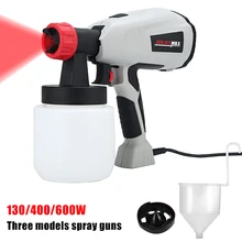 800ml Detachable Adjustable Flow Handheld Electric Paint Spray Gun High Atomizing Spray Paint Tool 2 Style Nozzle