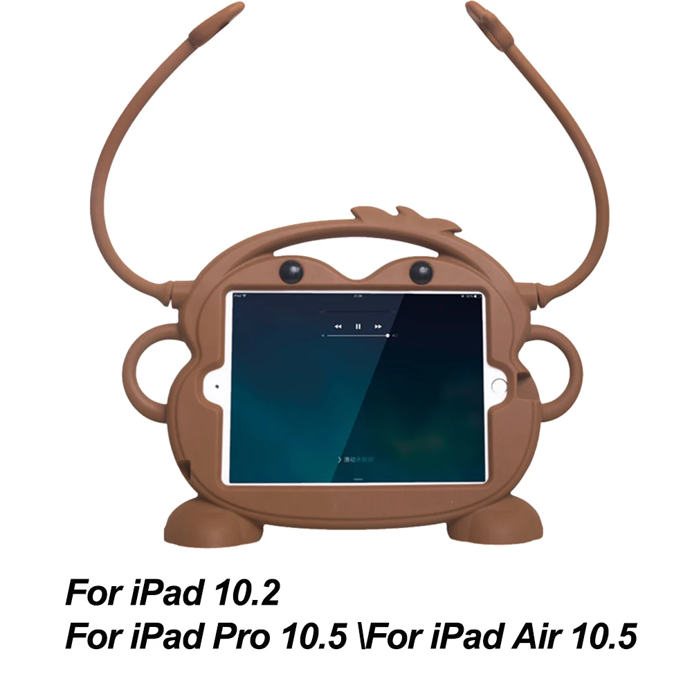 For iPad 10.2 Safe Shockproof Kid Monkey Case For iPad 10.2 iPad Pro Air 10.5 Silicone Tablet Case For iPad mini Air For iPad 9.7 - Цвет: For iPad 10.2