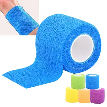 

10 pcs breathable adhesive wrap adhesive bandage wrap sports tape first aid tape tape for wrist ankle Adhesive cohesive bandage