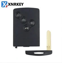 

XNRKEY 4 button Remote Key Shell for Renault Koleos Key Shell with NSN14 Blade Without Logo