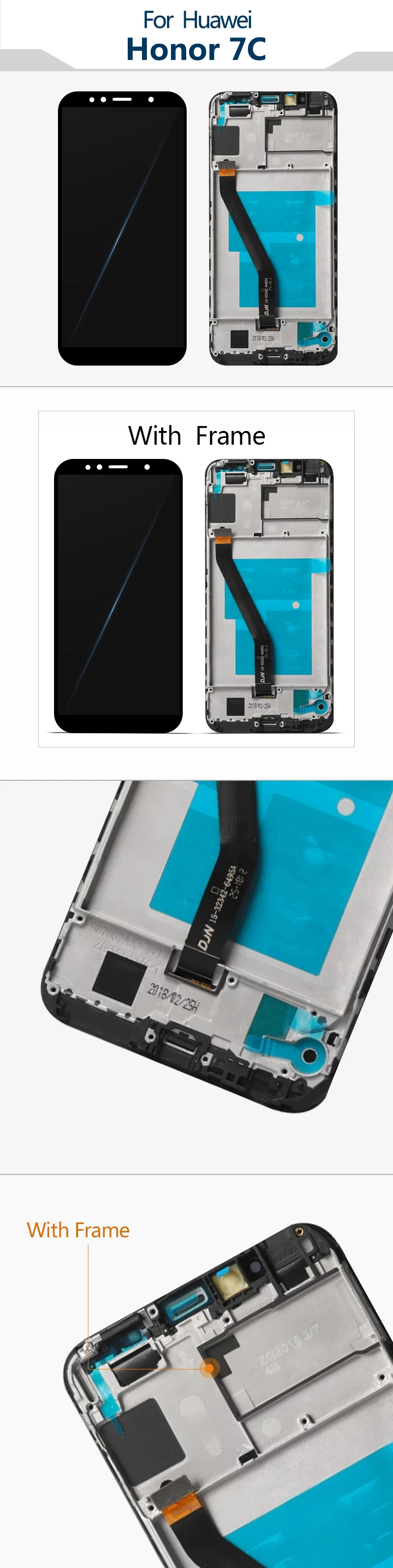 ЖК-дисплей для huawei Honor 7C Aum-L41 7A Pro Aum-L49 ЖК-дисплей с сенсорным экраном дигитайзер Запасные части для сборки+ подарок