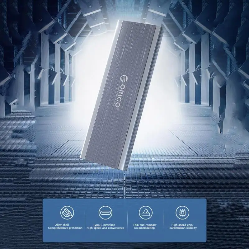 ORICO PRM2F USB 3,1 type-C корпус для жесткого диска 5 Гбит/с Алюминиевый сплав M.2 NGFF SSD корпус для Windows Mac OS Linux PC