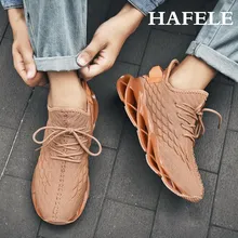 Новинка года; модная мужская обувь для бега; свободный светильник для бега; спортивная обувь для прогулок; дышащие фосфоресцирующие кроссовки на толстой подошве для мужчин