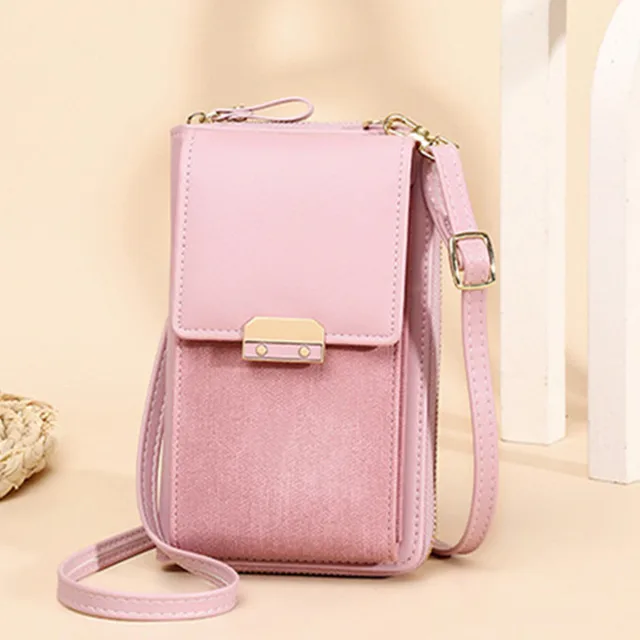 Pu Leather Women Mobile Phone Solid Color Shoulder Bag For Ladies High Quality Female Wallet Mini Crossbody Bag 1