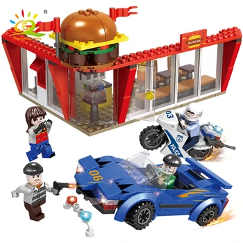 

406PCS City SWAT Series Catching Fugitives Building Blocks City Police Weapon Vehicle Bricks Children's Creative Toys