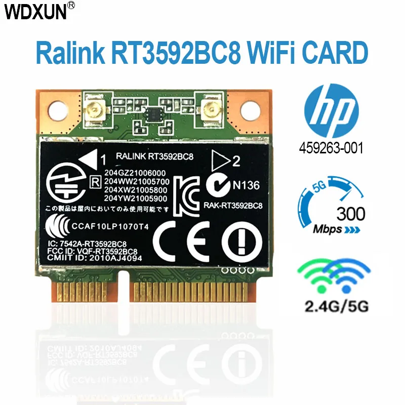 RALINK Rt3592 Rt3592bc8 Kép 300Mbps Nửa Năm 4230S 4730S 4530S Thẻ Cho Hp Mini 4430S 630813-001 PCI-E Không Dây Thẻ lan adapter for mobile