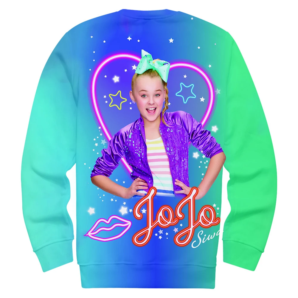 Новинка, JOJO SIWA, с 3D принтом, для женщин/мужчин, с круглым вырезом, толстовки, модные, с длинным рукавом, толстовка,, модная уличная одежда