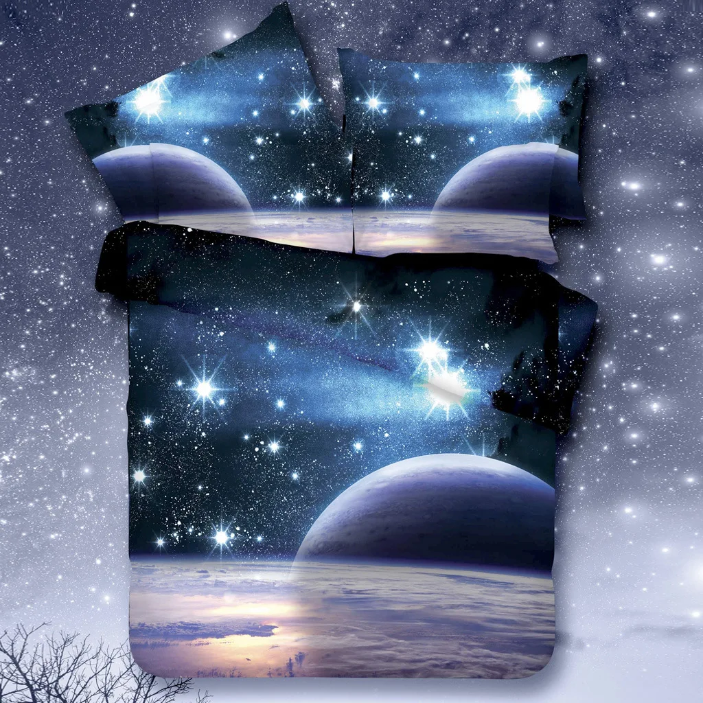 

Textile 3D Large Version of Printed Dream Starry Sky Four Piece Home Textiles Set Multi-Size Textile Pieces