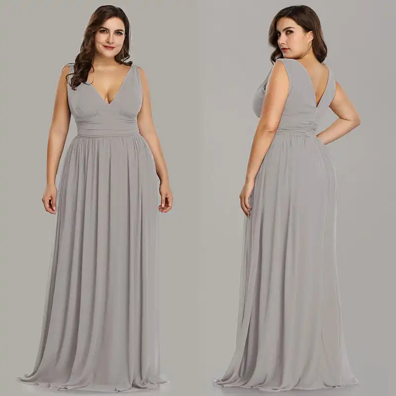 long black plus size bridesmaid dresses