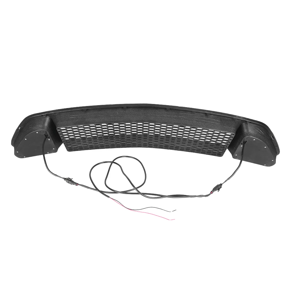 Front Grille Center Grill w/ LED Light Lamp for Ford Mustang 2015 2016 2017 White /Green
