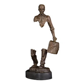 

[MGT] Hot selling famous bronze art bronze traveling working man with luggage statue sculpture