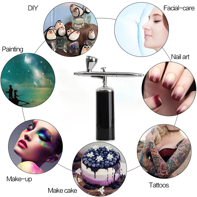 

Wholesale cordless airbrush for cake decorating nails hobby model kit tattoo compressor mini spray air brush salon