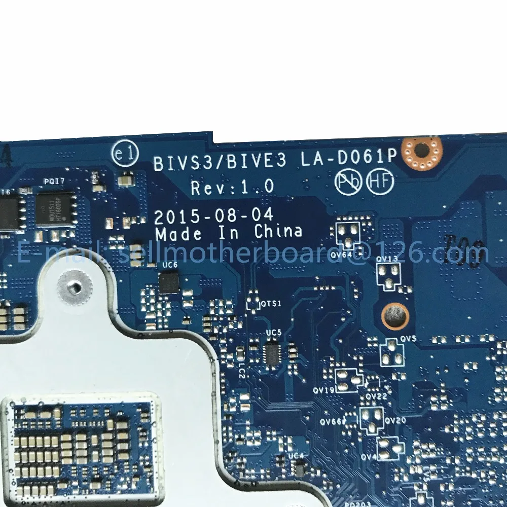 Материнская плата для ноутбука lenovo E31-80 с SR2EY I5-6200U 5B20K57188 BIVS3/BIVE3 LA-D061P DDR3L MB протестированная Быстрая
