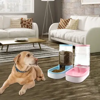 

Automatic Pet Feeder Cat Automatic Food Feeder and Drinker 3.8 L Food Dispenser Container for Small Medium Dog Cat
