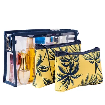 

Coconut Tree Cosmetic Bags for Women Travel Waterproof Makeup Bag Set Organizer Large Washing Toiletry Kits Pouch for Girls Gift