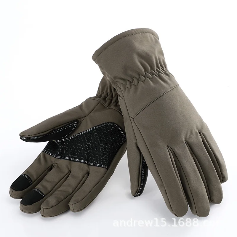 Военные тактические перчатки для мужчин, полный палец, Нескользящие, износостойкие, сенсорный экран, теплые флисовые перчатки, перчатки для альпинизма, верховой езды, пеших прогулок - Цвет: Army Green