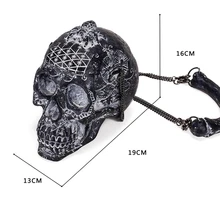 Стимпанк тату, новинка, унисекс, Череп, сумки для женщин, смола, Черный Рок, сумка-мессенджер, готика, Ретро Корона, кросс-боди, сумки на плечо, Hallowee