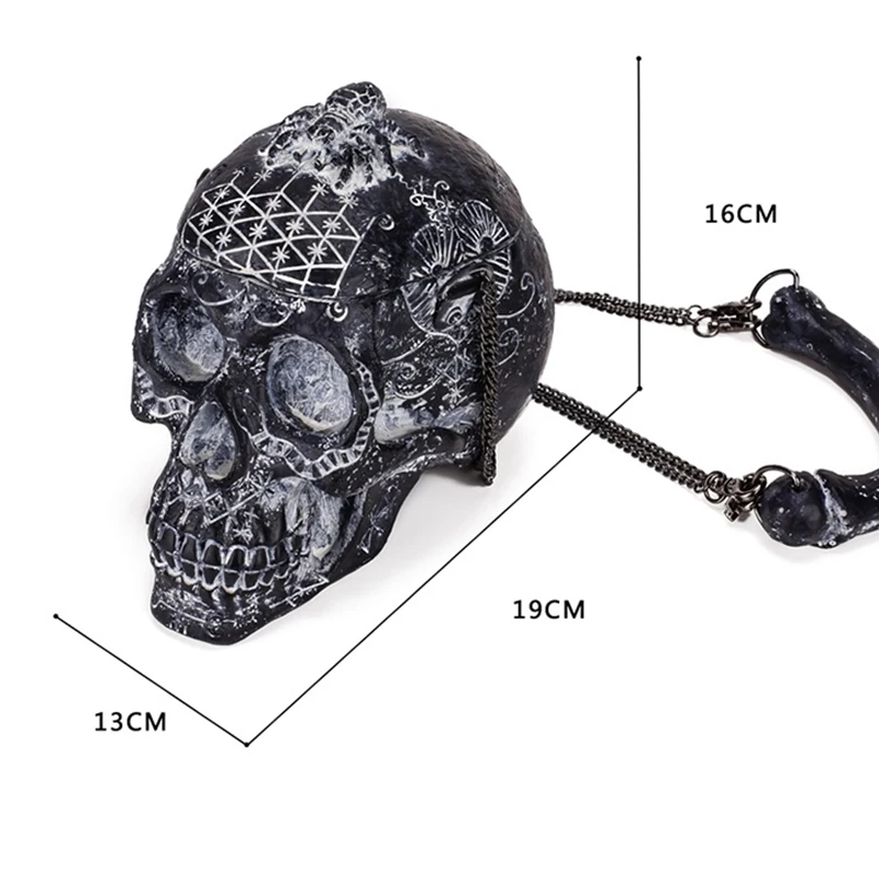 Стимпанк тату новые сумки унисекс с черепом женская полимерная Черная Рок
