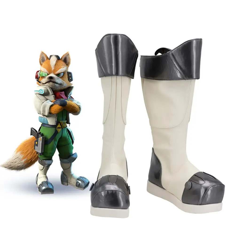 

Starfox Fox McCloud 2018a Cosplay Boots Customized Leather Shoes Any Size Makeable