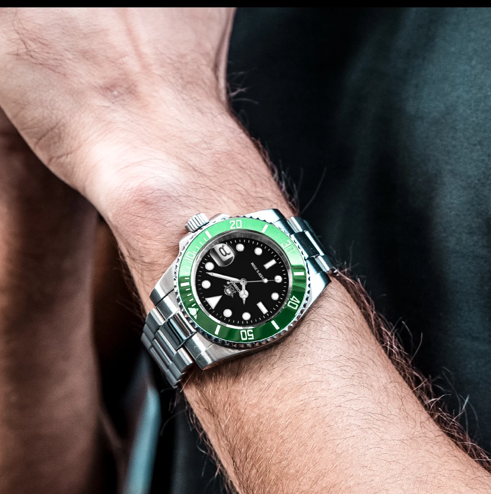 2020 New Fashion Watch Stainless Steel Diver Watch 200M C3Super luminous Sport luxury stainless steel watch Quartz Men's Watch