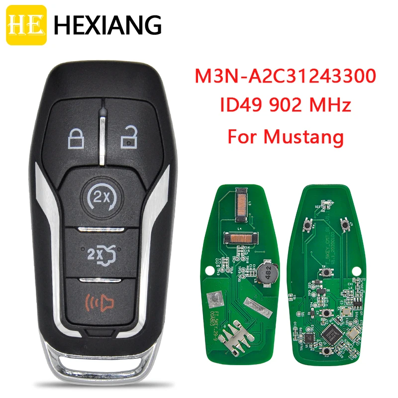 HE Xiang Car Remote Control Key For Ford Fusion Explorer edge Mustang 2013-2017 FSK902 M3N-A2C31243300 Replace Promixity Card | Автомобили