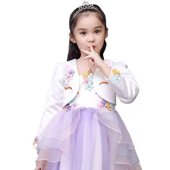 

Floral Girls Cardigans Sweater Jacket Kid Wedding White Girl Coat for2 4 6 8 10 12 Years\ Old Outcoat Shawl Girls Clothes 195118