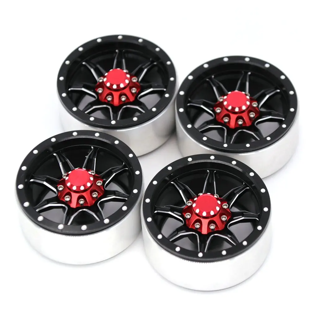 4 шт. RC Рок Гусеничный металлический обод колеса 1,9 дюймов Beadlock для 1/10 осевой SCX10 90046 TAMIYA CC01 D90 D110 TF2 TRX-4 модель