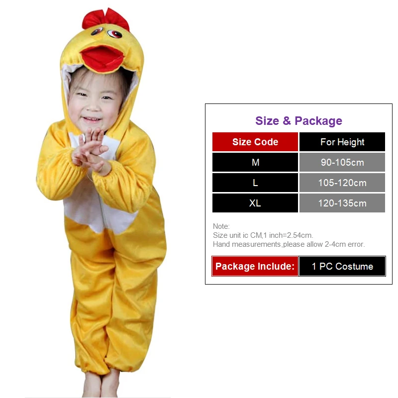 Kids Cartoon Animals Yellow Chick Costumes Boys Girl Halloween Cosplay Costume Anime Disfraces Dress Up Role Play Jumpsuit Kids Cartoon Animals Yellow Chick Costumes Boys Girl Halloween Cosplay Costume Anime Disfraces Dress Up Role Play Jumpsuit