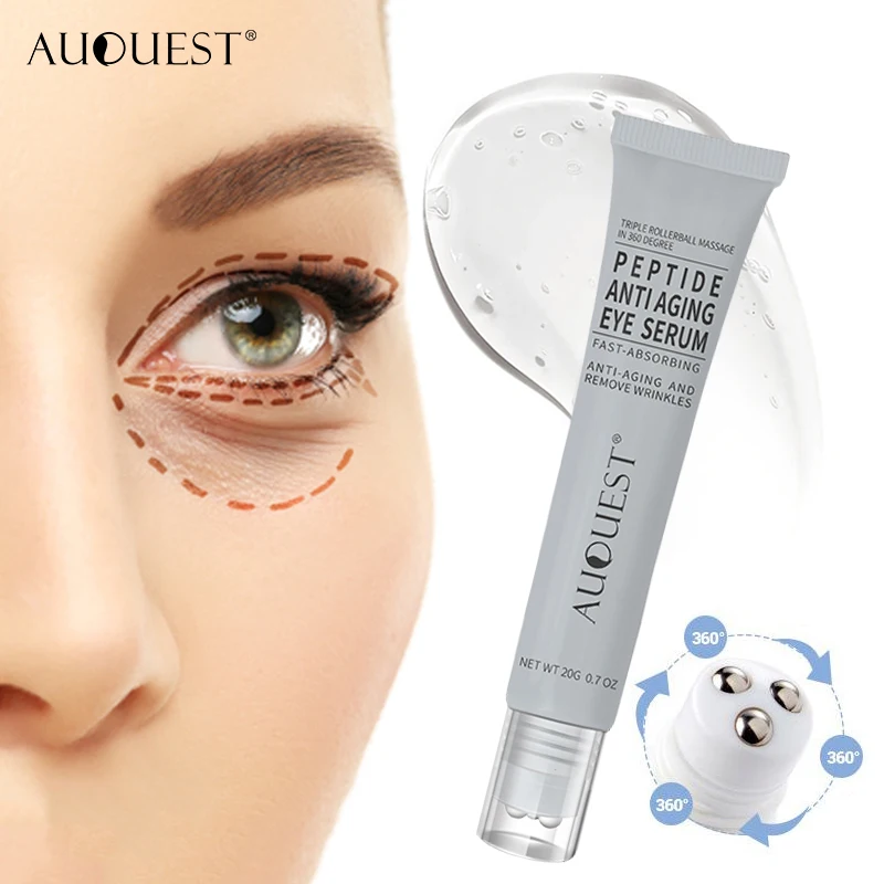 AuQuest Peptides Anti Wrinkle Dark Circle Eye Cream Hyaluronic Acid Serum Gel for Firming Whitening Puffy Care 20g |