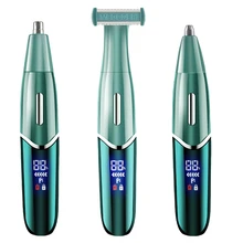 Rasoir électrique pour femmes, avec chargeur USB, Bikini, sourcils, pour tout le corps, affichage LCD, nez sec et humide, indolore