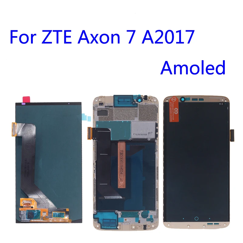 

Original AMOLED for zte Axon 7 LCD display touch screen digitizer Assembly for zte A2017 A2017U A2017G Axon7 oled LCD with frame