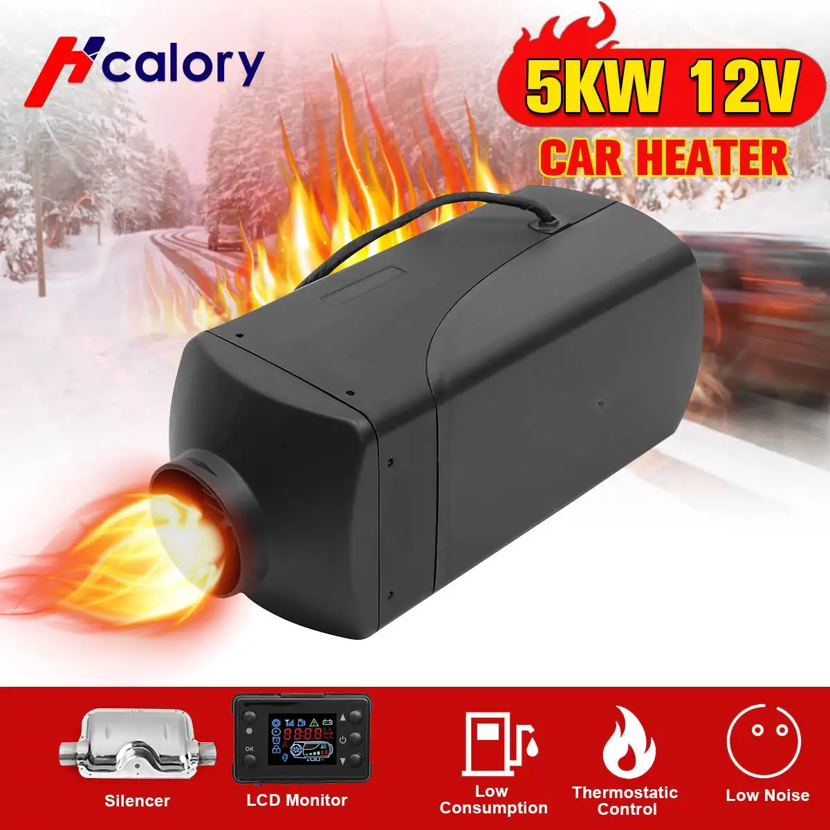 Автомобильный обогреватель 2KW 5KW 12/24V Дизели нагреватель воздуха на дизельном топливе для RV, дом на колесах с прицепом, грузовых автомобилей, лодок, горячая ручка переключателя глушитель бесплатно
