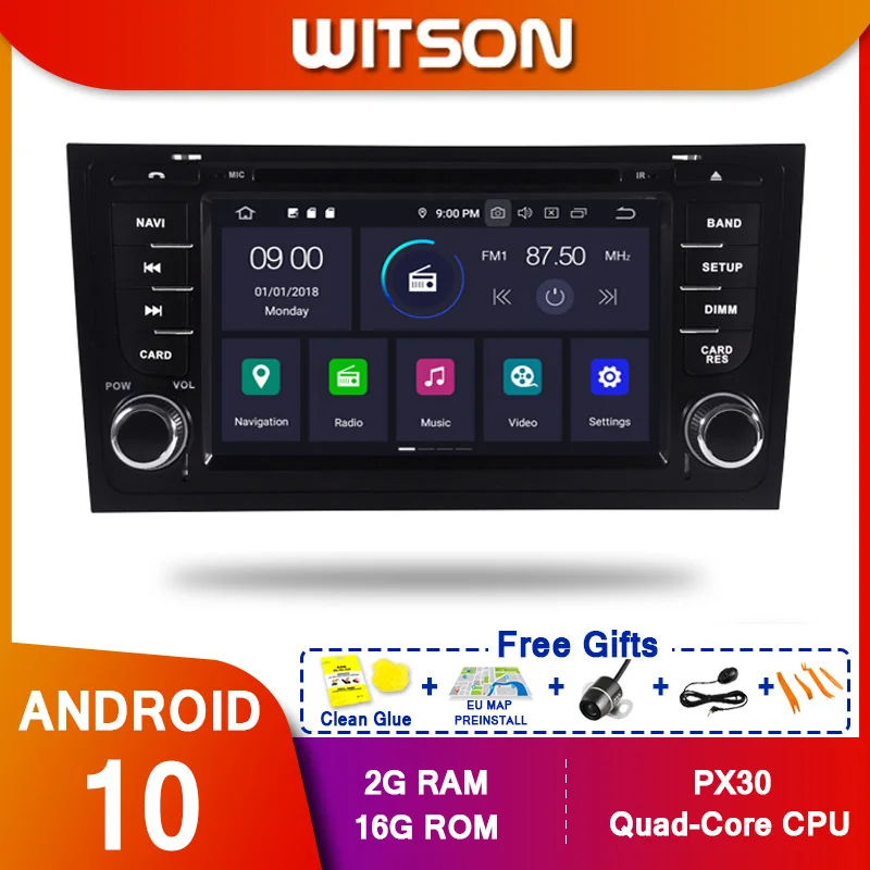 WITSON Android 10 0 Octa core PX5 автомобильный dvd плеер для AUDI A6 S6 RS6 (1997 2007) 4 Гб RAM 64 ROM
