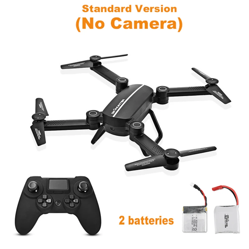 Новейшая модель; X8T X8TW Дрон на ру Складная с поддержкой Wi-Fi FPV 0.41MP HD Камера 2,4G 4CH 6-Axis Gyro Квадрокоптер Дрон против JY018 - Цвет: No Cam 2 batteries