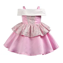 Элегантное свадебное платье с цветочным рисунком для девочек, кружевное платье без рукавов для девочек Свадебное бальное платье, одежда для маленьких девочек, платье для детей возрастом от 1 года до 7 лет