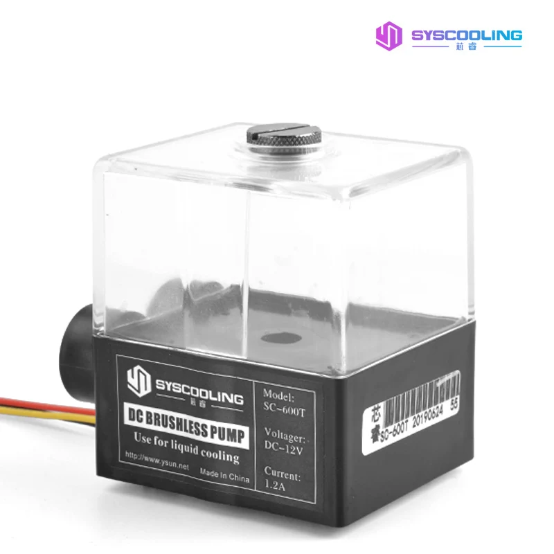 Billig SYSCOOLING SC 600T Kühler Wasser Tank Integrierte Wasser gekühlt Umwälzpumpe 650L H DC12V Computer Kühlung Hohe Leistung