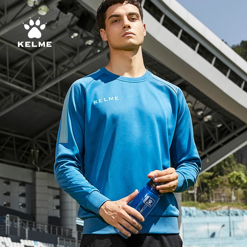 KELME-Sudadera de fútbol de cuello redondo para hombre, jersey de manga larga, Top deportivo de entrenamiento de otoño e invierno, 3891370 - Deportes entretenimiento