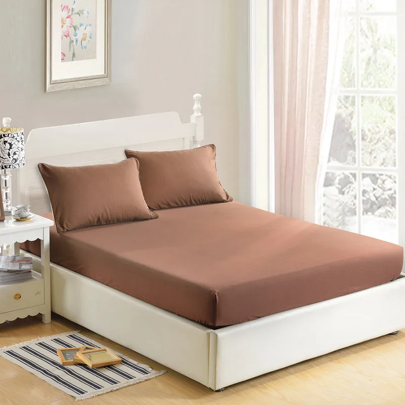 New 19 options Solid Color Mattress Cover Mattress Protector Bed Bug Proof Dust Mite Mattress Pad Cover For Mattress Bedspread - Цвет: 07