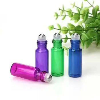 

Cosmetic package 3ml 5ml 10ml Transparent Roll On Glass Perfume Bottle Empty Thin Amber Glass Roller Ball Essential Oil Bottles