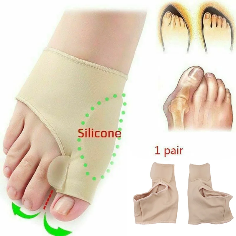 

2Pcs=1Pair Hallux Valgus Bunion Corrector Toe Separator Orthotics Feet Bone Thumb Adjuster Correction Pedicure Sock Straightener