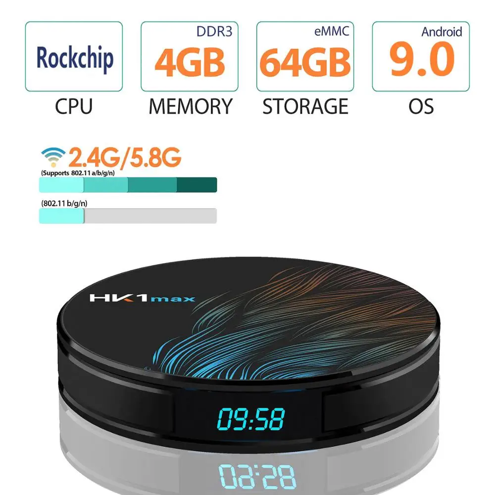 Смарт ТВ приставка HK1MAX Android 9 0 4 Гб ОЗУ 64 ПЗУ 32 RK3318 android TV Smart tv Box VS X96 MINI h96 max t95 x96