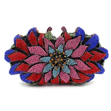 XIYUAN/брендовые Разноцветные сумки для вечеринки, украшенный стразами клатч, элегантные женские сумочки-мессенджеры со стразами, женские вечерние сумочки и сумочки